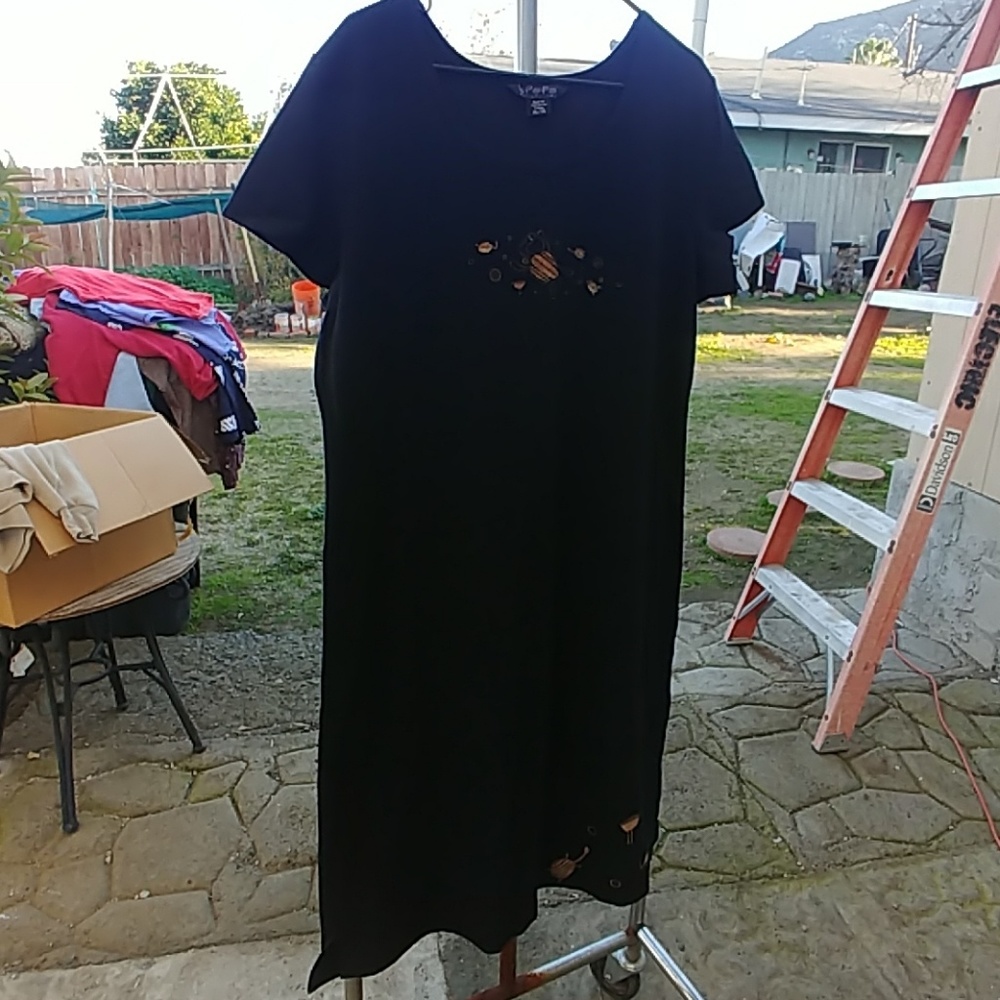Black Dress w/ Turtle Design